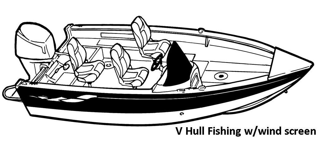 V-Hull Fishing w/ wind screen